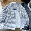 Boys Striped Casual Shirt 1-8 Years Old Spring Autumn Simple Fashion Kids Top