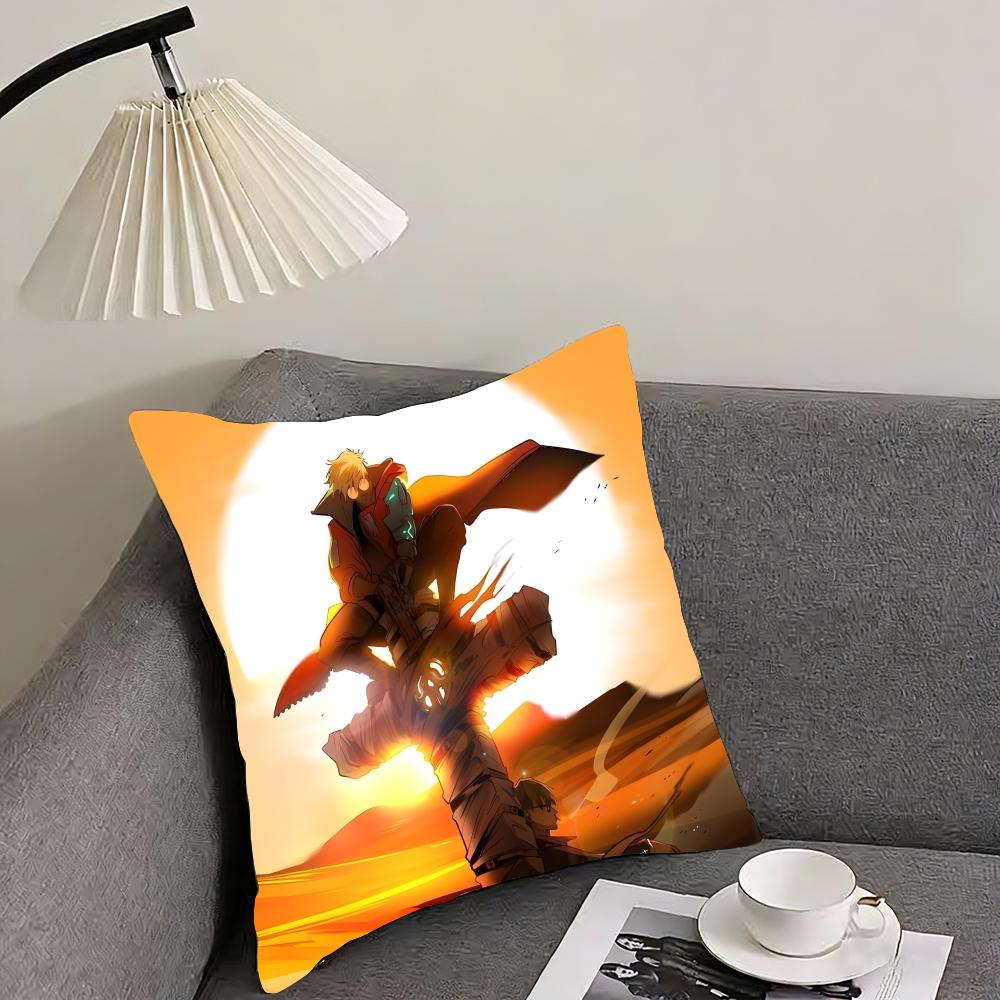 

TTrigun StampedeE Anime Cushion Cover Pillowcase Ultra Soft Skin Friendly Fabric Cloud Like Comfort Concealed Zipper 30x30cm