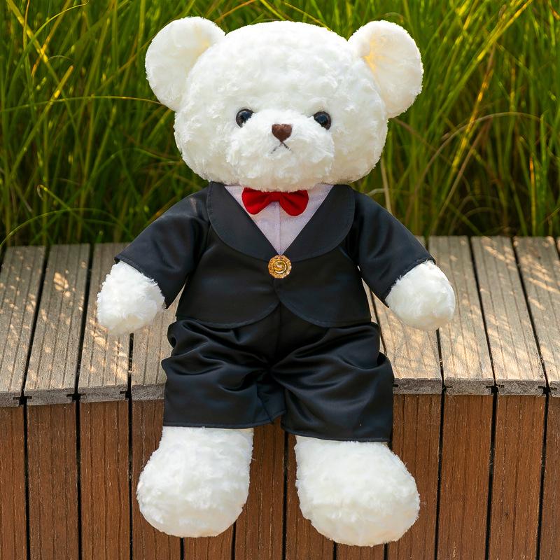 

Новая Свадебная Подушка-Пара Плюшевых Мишек - Плюшевая Игрушка для Украшения Кровати 45cm (0.5kg) чёрный