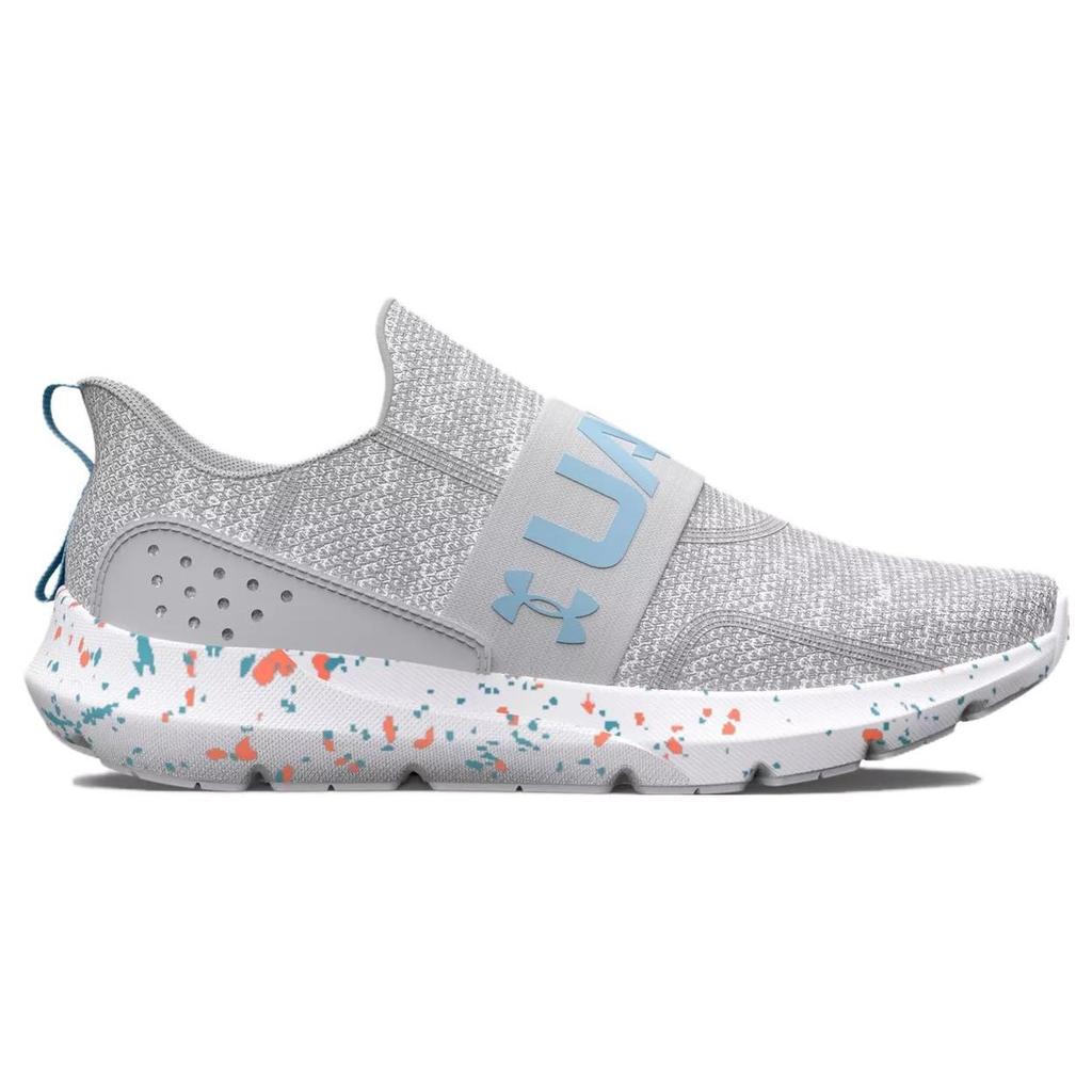 Under Armour  Surge 3 Slip Paint Splatter Women Sneakers White Halo-Grey Blizzard 3026851-100