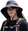 Outdoor Sun Hat UPF50+ Wide Brim Mesh Fishing Cap with Neck Flap for Men Women Beach Garden Safari
