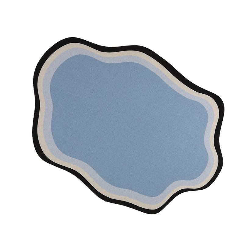 Pet Feeding Mat Cute Shape Dog Diatom Mud Bowl Mat Non-Slip Waterproof Home Decoration Pet Food Mat for Home Dog Feeding Prevent Food Spills