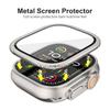 Tempered Glass Screen Protector For Apple Watch Ultra 3 2 49mm Metal Bumper for Iwatch Ultra Frame Cover Anti-Scratch Film Case