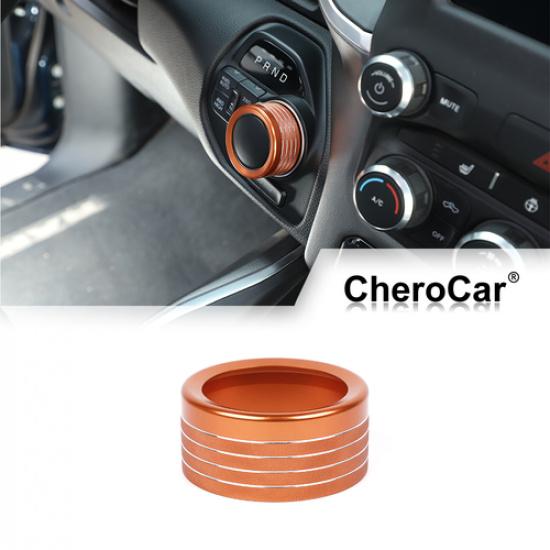

Interior Gear Shift Knob Cover Trim Decor Ring for Dodge Ram 1500 2018-20 Orange