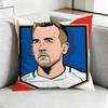 Harry kaneE Football Cartoon Pillow Case Square DoubleSided Sofa Cushion Cover Bedroom Bedside Pillow Gift