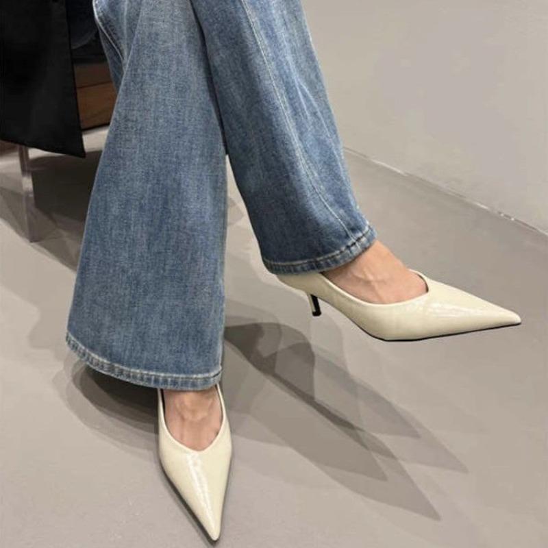 Fashion New Pumps Shoes Women Fashion Office Basic High Heels Work Lady Shoes Black Pink Green Thin Heels Brand Point Toe Zapatos Mujer
