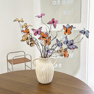 Kreative Vase mit Schmetterlings-Blütenzweigen DIY-Bouquet Heim Wohnzimmer Veranda Esstisch Hochzeitsdekoration