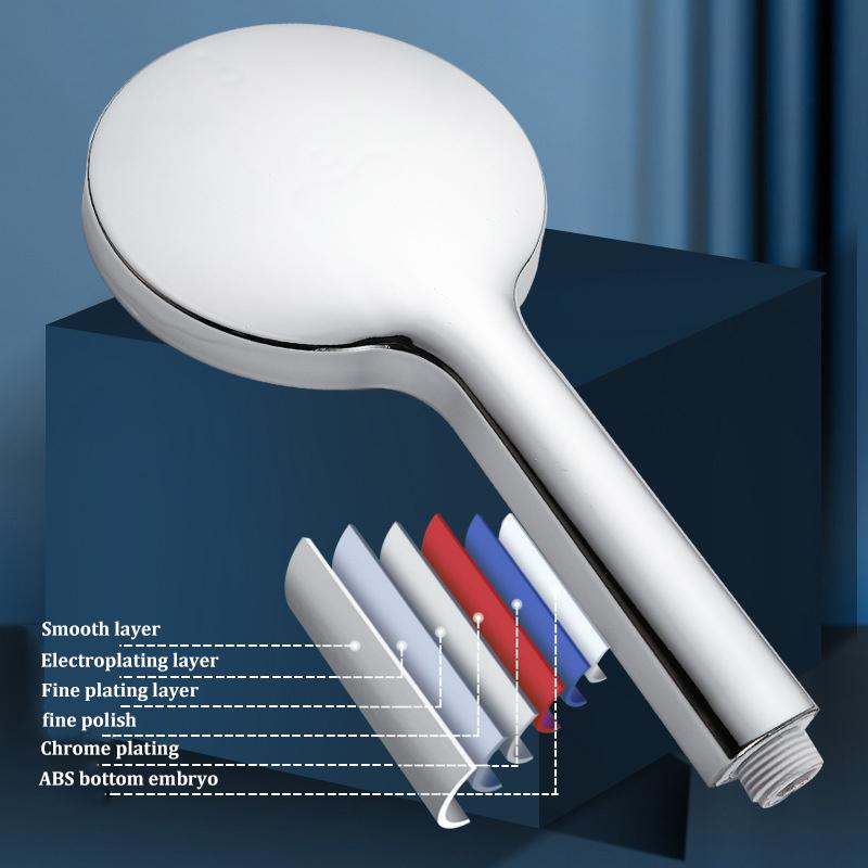 Pressurized Large Panel Large Water Outlet Handheld Shower Fine Hole Booster Home Bathroom Shower Head Set
