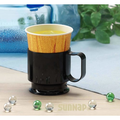 Sunnap Paper Cup Holder, 7 Oz./205 Ml Capacity, Pack of 5, Made In Japan, Black, for Sunnap Paper Cups, CH-5BK