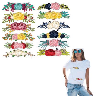 Nažehľovacie fólie na oblečenie Kvetinové nášivky Mikiny Oblečenie Samolepky Heat Press Aplikované Parches Ropa Diy Termálna nášivka na tričká