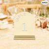 20Pcs Gold Acrylic Tabletop Numbers 1-20 Holders W/ Stands, Elegant Mirror Wedding Table Signs Decor for Reception, Party, Event