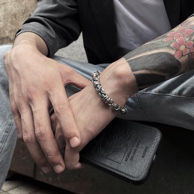 New Personalized Exaggerated Whip Ring Multi Layer Bracelet Men's Fashion Versatile Retro Bracelet Hand Accessories