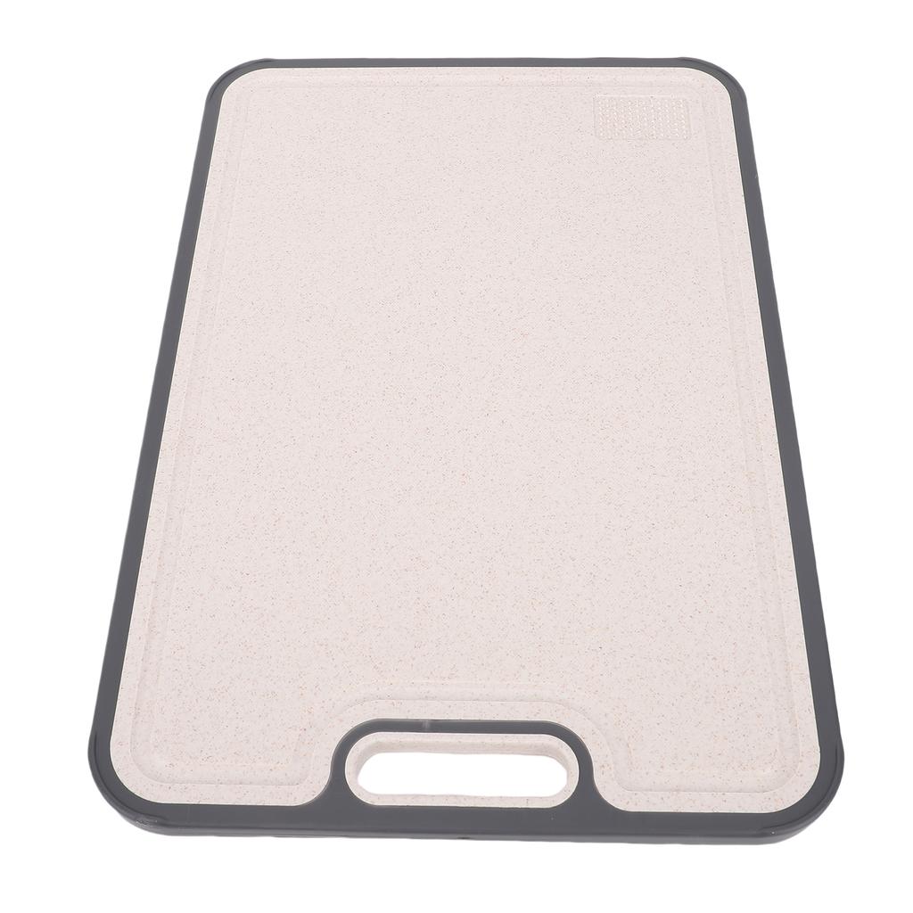 Kitchen Cutting Board Double Sided Stainless Steel Straw PP Chopping Board Easy to Clean for Meat Veggies Fruit