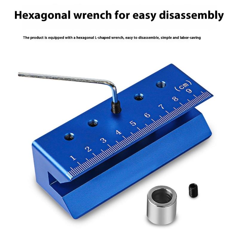 Multipurpose Drilling Alignment Tool with Builts In Level Design 6/7/8/9/10mm Drill Guide Block Locator for Woodworking