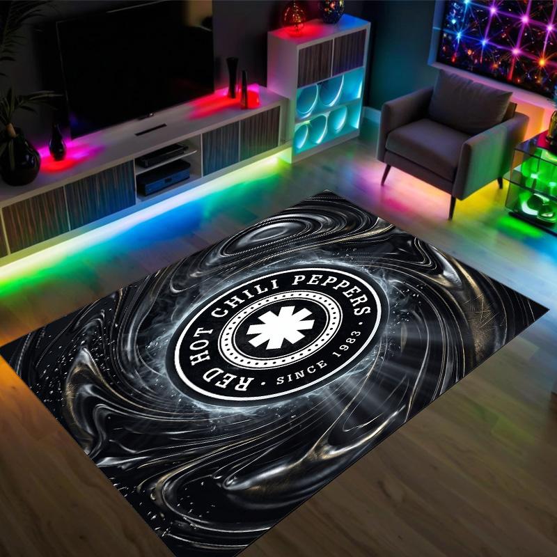 Red Hot Chili Peppers Design Crystal Velvet Carpet Cozy Non?Slip Printed Rug For Bedroom Living Room Entrance