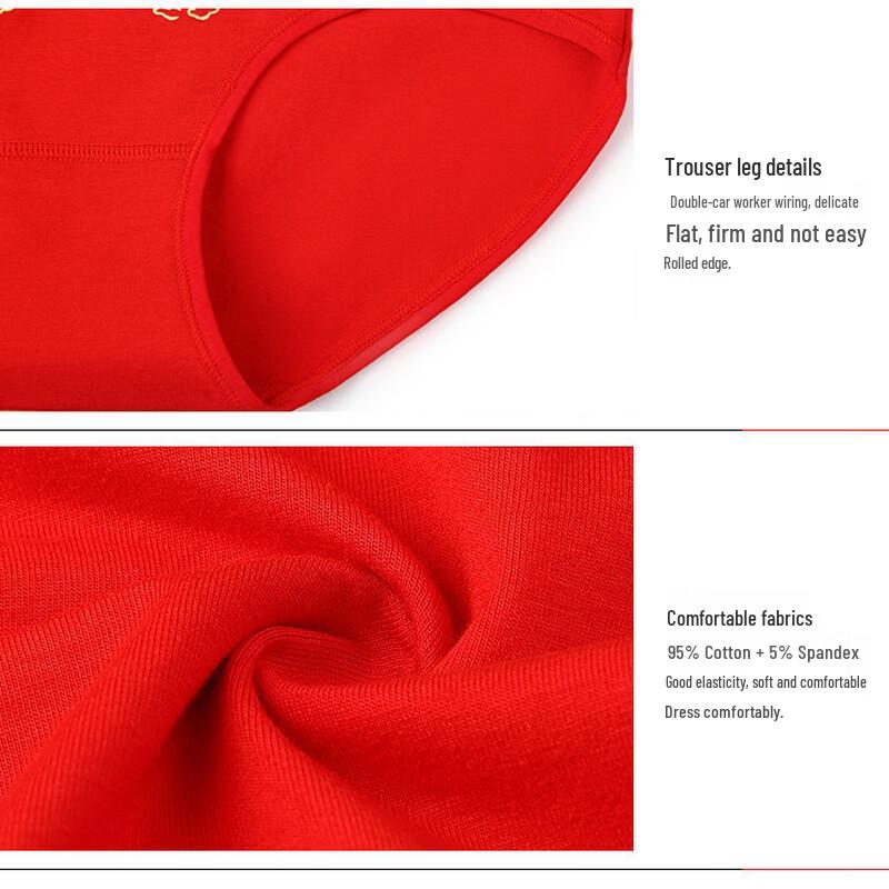 Fengxiao Women's High-Waist Pure Cotton Briefs