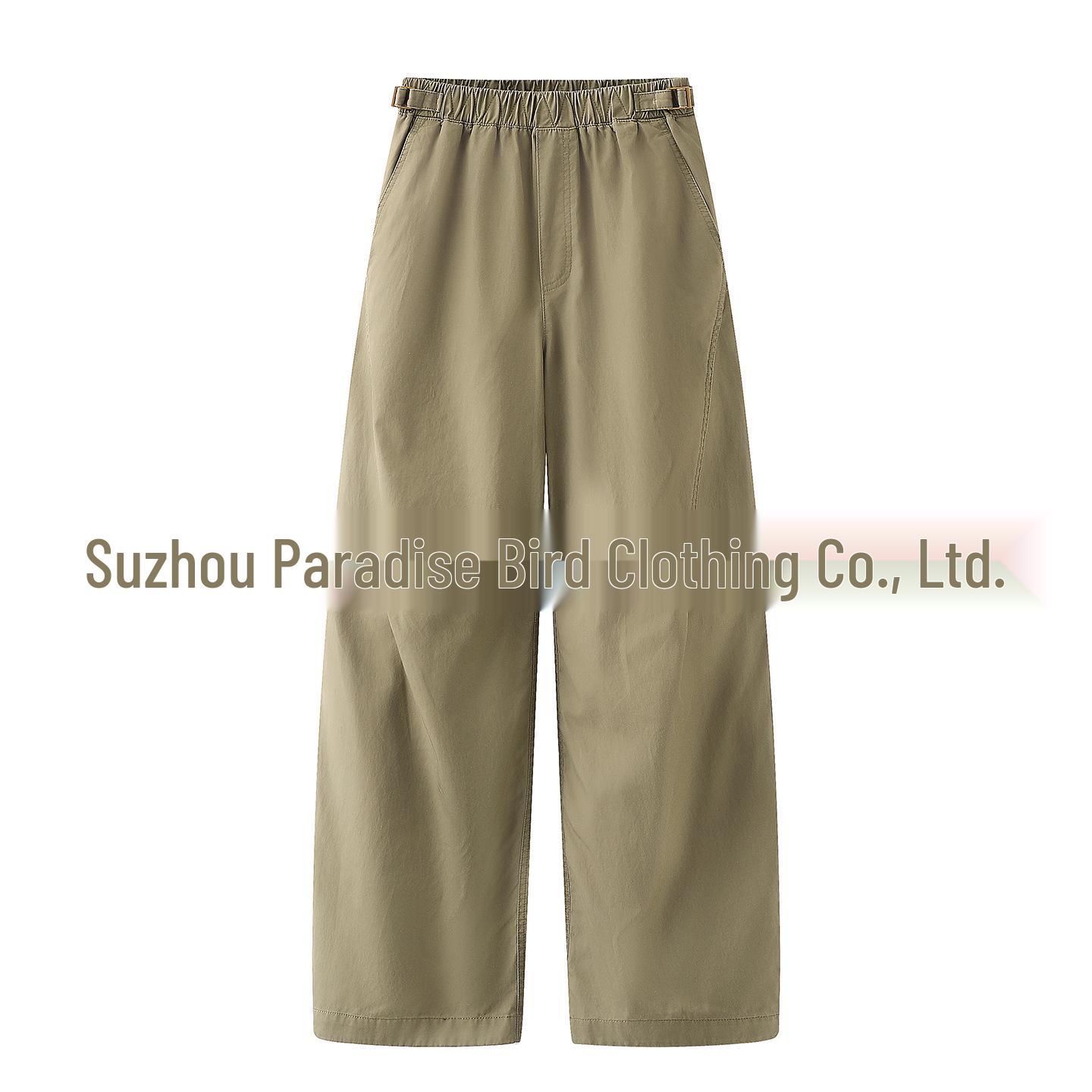In Stock: 2026 Spring Women s Elastic Waist Loose Wide Leg Long Pants (2K1QB10) Medium