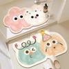 Fun Cartoon Bathroom Quick-Dry Diatom Mud Floor Mat