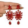 Crystal Floral Shaped Earrings Jewelry Modern Style Earrings Popular Popular Style Earrings  Bride