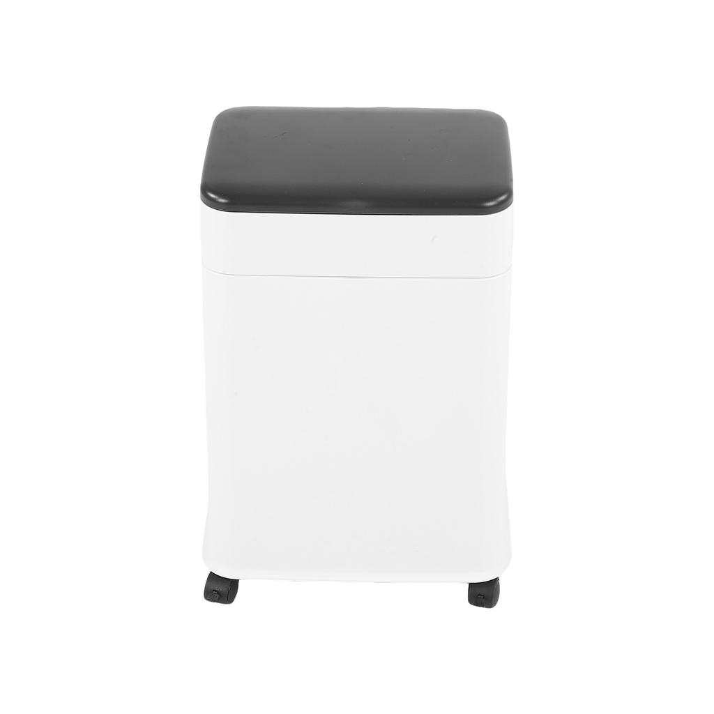 20L Kitchen Trash Can, Modern White Garbage Bin with Height   Feature and   Rolling Wheels, Detachable Inner Bucket for Bathroom Bedro