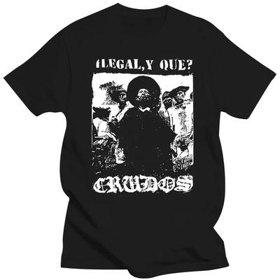 Punk Crust Grindcore Thrash Metal Animal Rights Apparel Merch Bands LOS CRUDOS Illegal T SHIRT