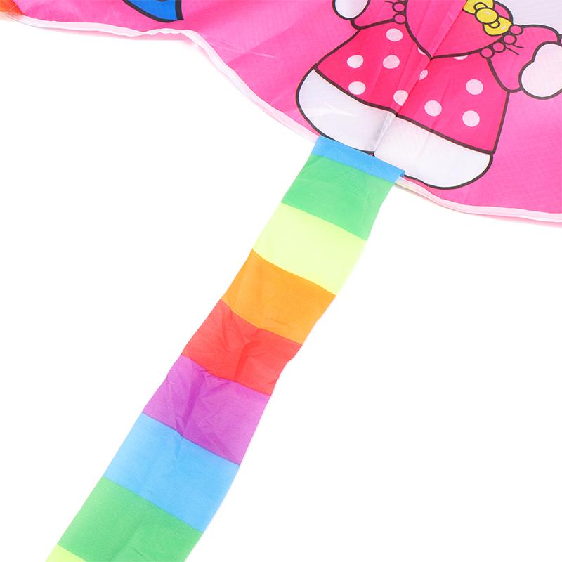 Cute Cartoon Colorful Triangle Kite Flying Toys Kite For Children Kids With 30M Kite String Outdoor Fun Sports Kites Toys