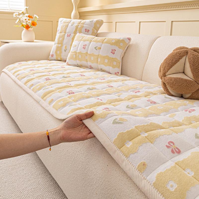 Autumn and Winter Sofa Cover Thickened Simple Anti Slip Skin Friendly Comfortable Sofa Cushion Breathable and Warm Cover Cloth