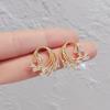 Trendy Girl Stud Earrings Imitation Zircon Super Fairy Temperament Elegant Luxury Earrings