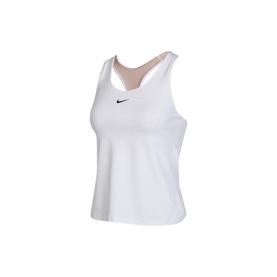 Nike Tank Tops Women's White Collarless Thin Straight Fit DV9898-100