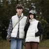 2025 Winter Cotton Vest Stand Collar Zip Up Casual Thick Waistcoat Young Men Plus Size