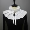 Women Victorians Ruffle Stand Up Neck Collar Vintage Renaissances False Collar Shawl Scarf Decorative Boleros Capelet