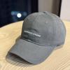 New Autumn Letter Embroidered Soft Top Brushed Cotton Baseball Cap for Men Korean Style Couple's Face Showing Small Peaked Cap for Women