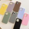 Luxury Frosted Soft Matte Silicone Solid Candy Case for iPhone 11 12 13 Mini 14 15 16 17 Pro Max X XS Max Shockproof Cover