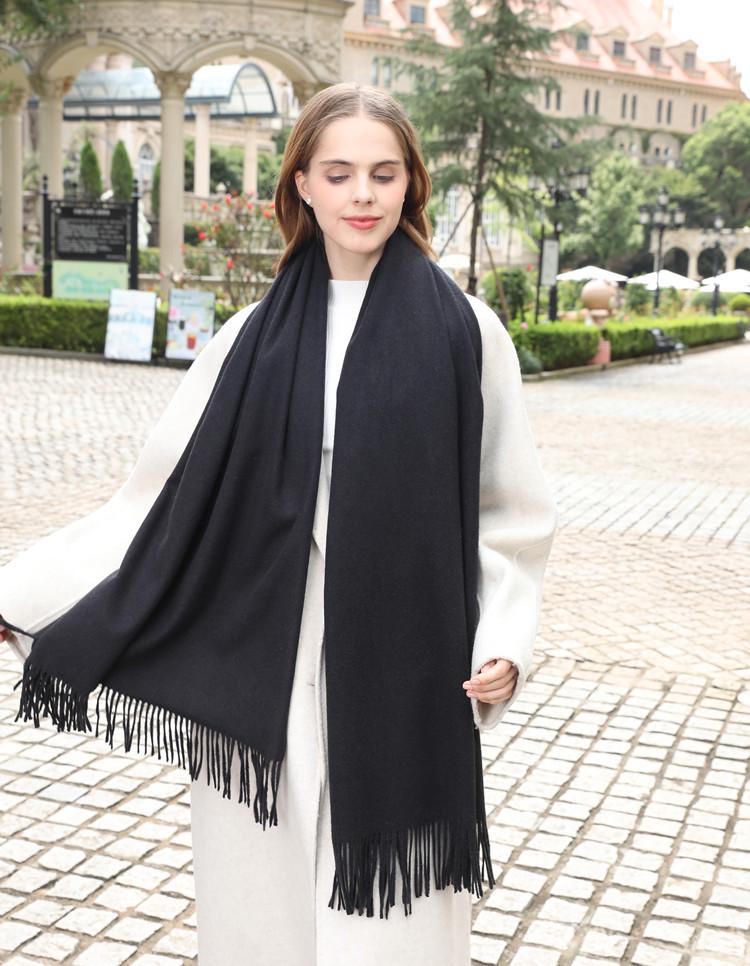 Damen Herbst/Winter Kaschmirwollschal - Koreanischer Stil Uni Rot