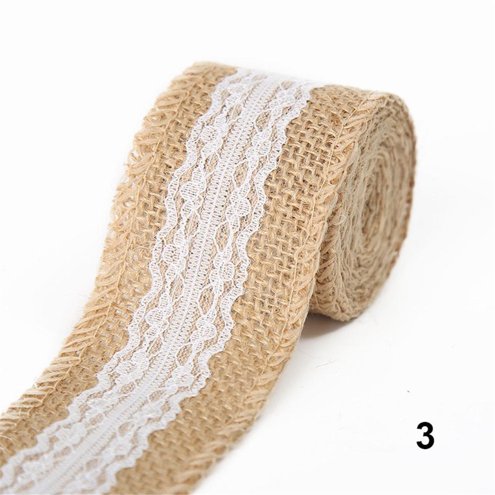 Vintage Party DIY Wedding Lace Ribbon Hessian Edge Jute Burlap Sisal Trim