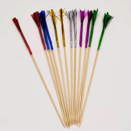 100 Stück Lebensmittelstäbchen, glitzernd, rutschfest, bunte Einweg-Party-Salat-/Kuchen-/Obststäbchen, Urlaubsbedarf