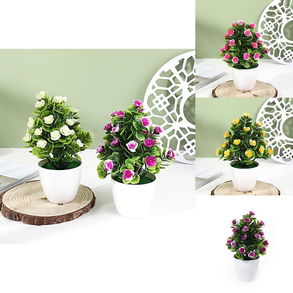 Hibiscus Flower Simulation 25pcs Round Small Potted Plants For Coffee Table Decoration And Photography