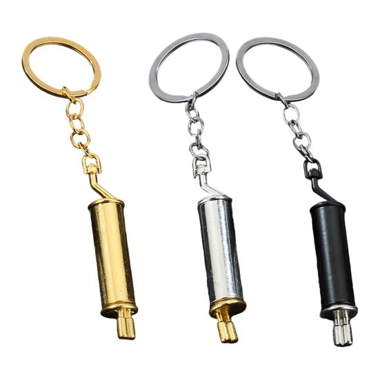 Car Exhaust Pipe Keychain Exhaust Pipe Pendant Keychains for Car Keys Backpack Creative Keychains Gifts for Men Friends Car Enthusiasts