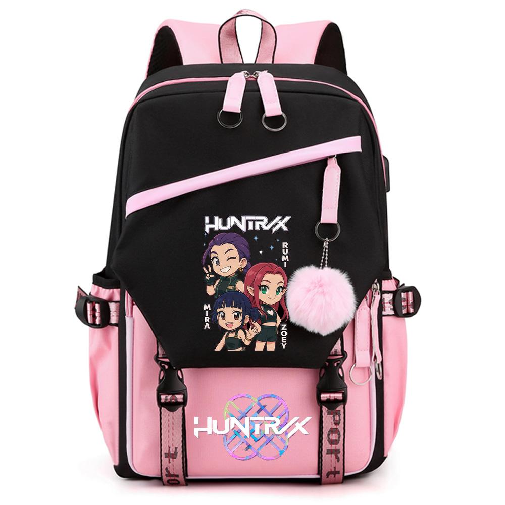 Uroczy plecak Kpop Demon Hunters z nadrukiem o dużej pojemności dla nastolatka, studenta, dziewczyny, chłopca, tornister, plecak na książki, prezent dla dziecka, kobiety, wodoodporna torba podróżna Mochila