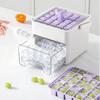 Large Capacity Ice Cube Maker with Storage Bin Shovel 50 Cube Ice Container BPA-Free Easy-Press Ice Cube Tray for Home Camping Party
