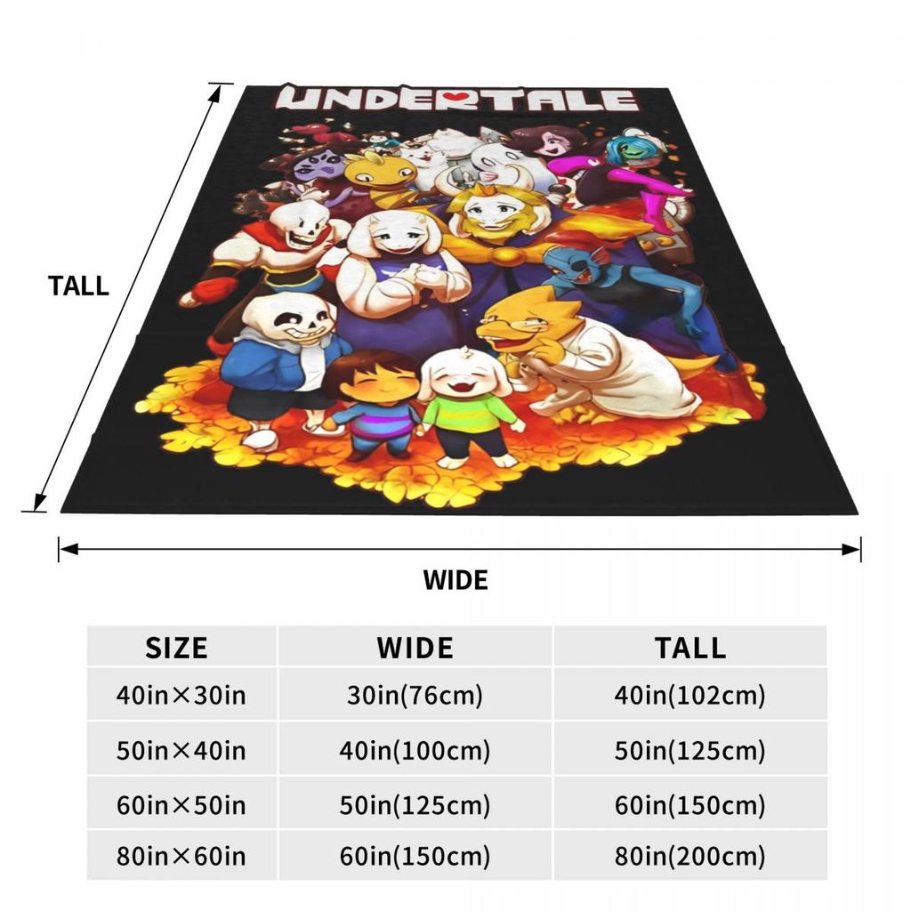 Undertale Skull Sans Video Game Blanket Ultra Soft Funny Design Throw Blankets for Couch Multi-size Quilt