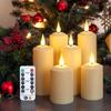 LED Battery-Powered Timer Candle with Remote Control - Romantic Water Drop Effect for Home Decor