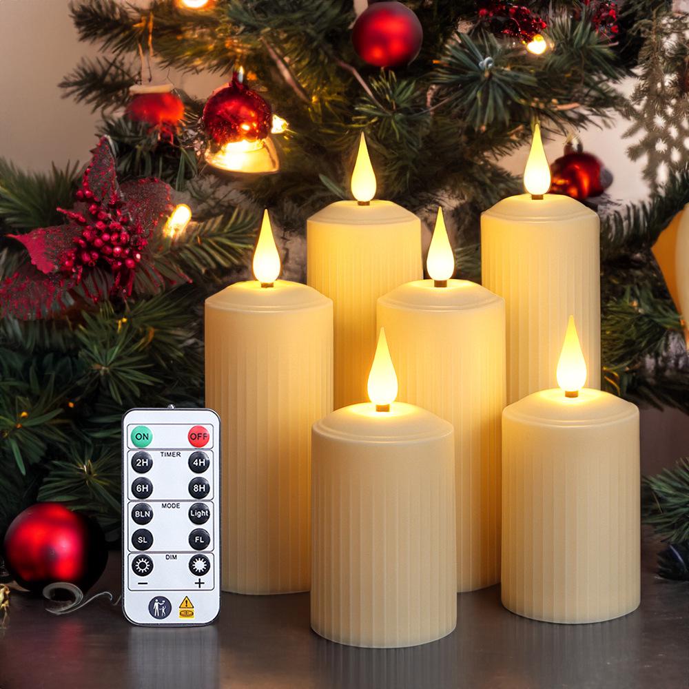 Lumânare LED cu Timer Alimentată de Baterii cu Telecomandă - Efect Romantic de Picătură de Apă pentru Decorul Casei