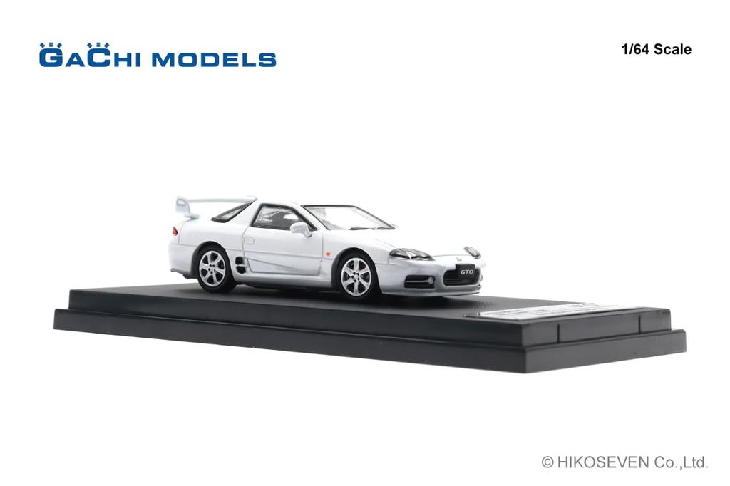 Hiko Seven GACHI MODELS 1/64 Mitsubishi GTO (1998) Galaxy White Finished Model GM64001WH