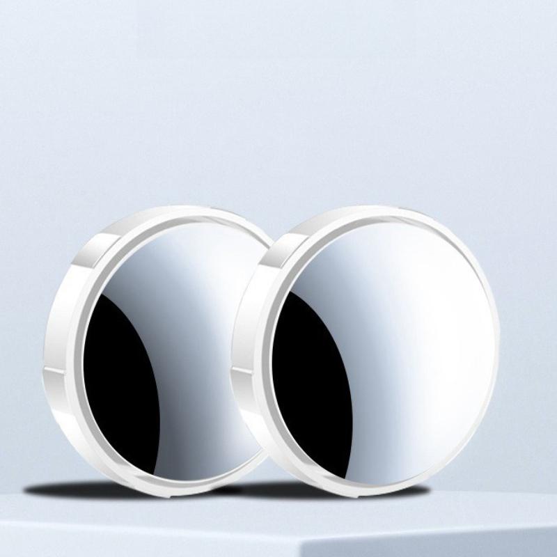 

2pcs Universal Fit High-definition Round Aspheric Car Mirrors,360-degree Adjustable,wide-angle Design To Improve Safety