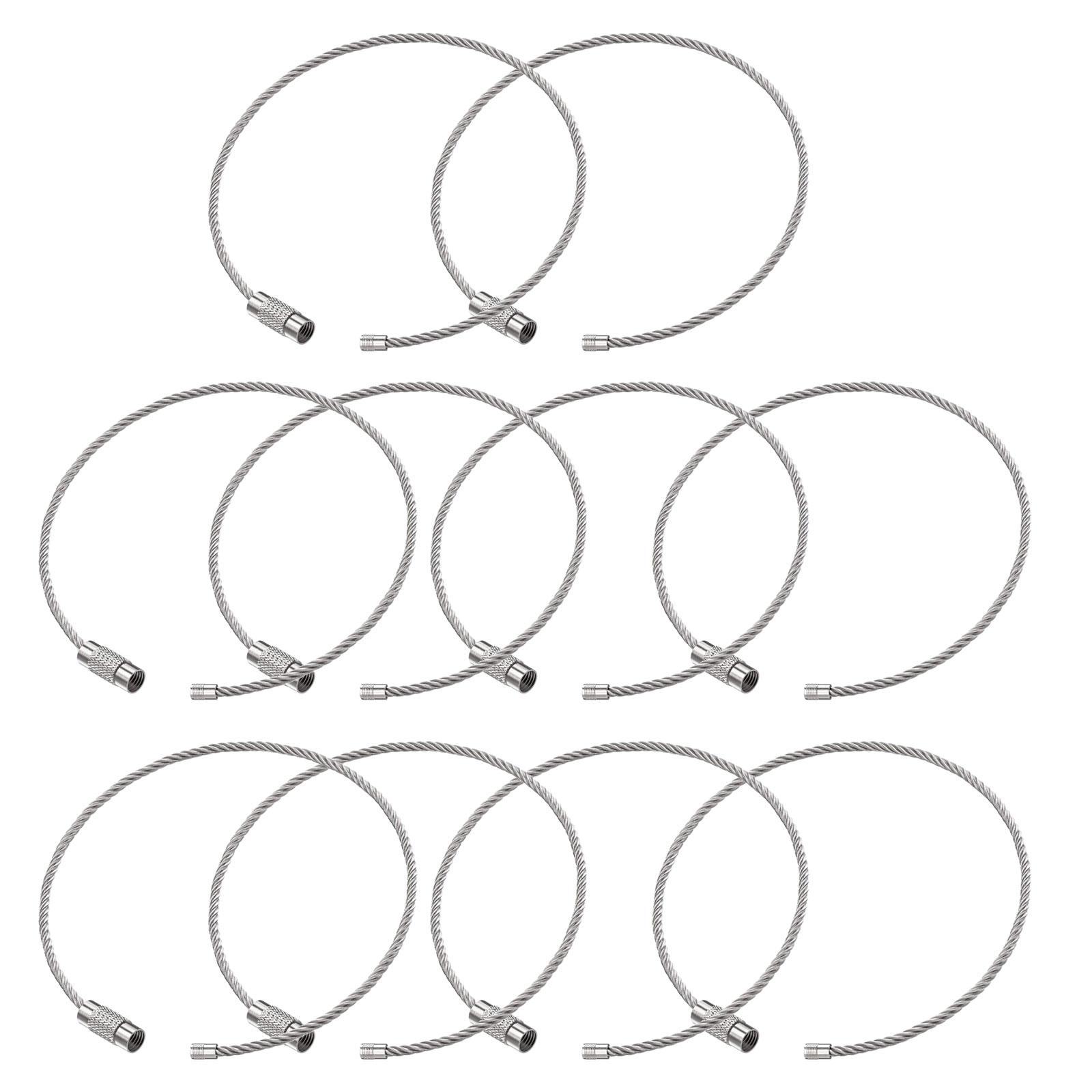 

Набор из 10 колец из нержавеющей стали для ключей, брелоков, колец для ключей, набор брелоков, проволочный брелок, идеально подходит для ключей и багажных бирок