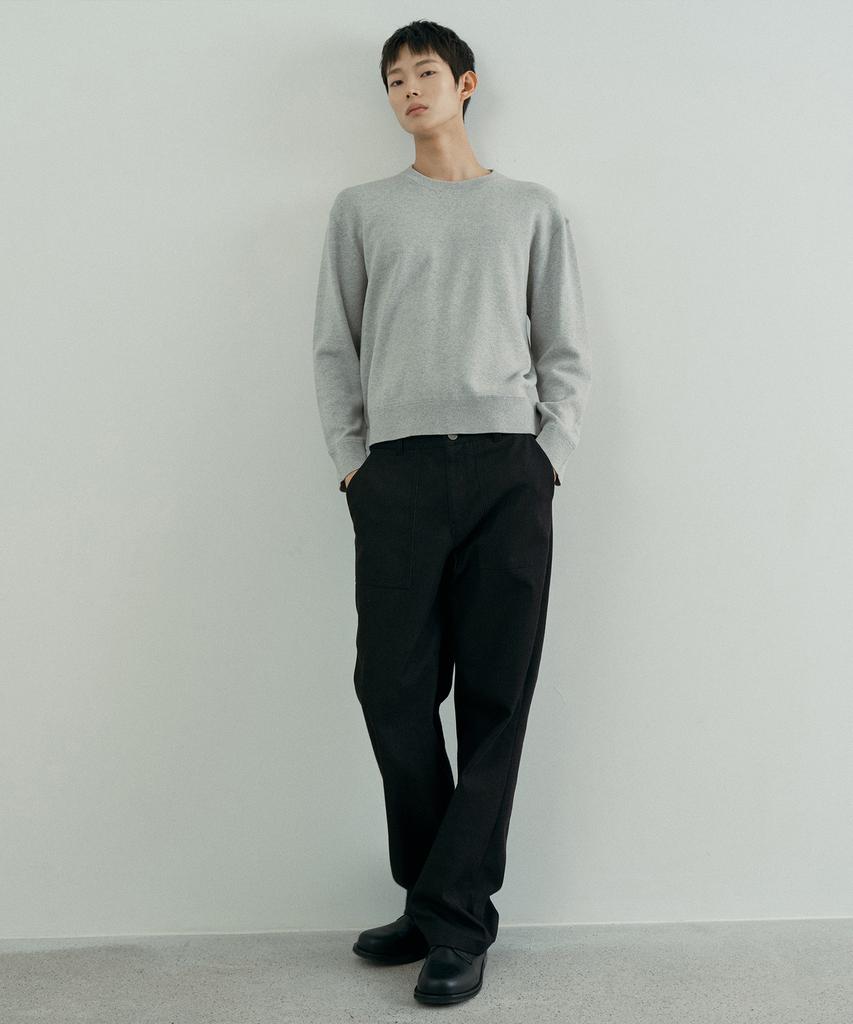 MINDBRIDGE [Couture] Black Denim-Like Fatigue Pants