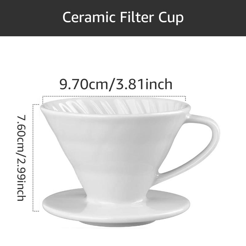 Coffee Filter Cup Holder Reusable Portafilter Espresso Coffee Dripper Funnel Ceramic Accesorios Cafe Coffeeware