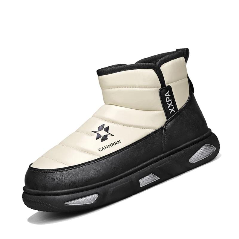 Mode Neue Winter Baumwolle Schneestiefel für Herren Bequeme Herrenschuhe Dicke Sohle Warm Walking Herrenschuh Rutschfeste Stiefelette Haupt-Push