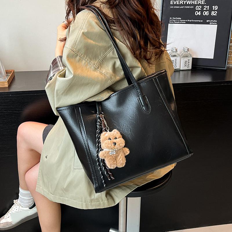 Tote Bag Women's Large-capacity Commuter Shoulder Bag Winter Fashion Trend Simple Handbag